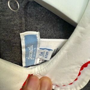 Jacadi Baby dress with White and Red Accents